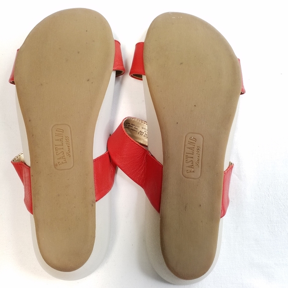 Eastland ivory with red leather straps Cape Ann 11M - Picture 3 of 7